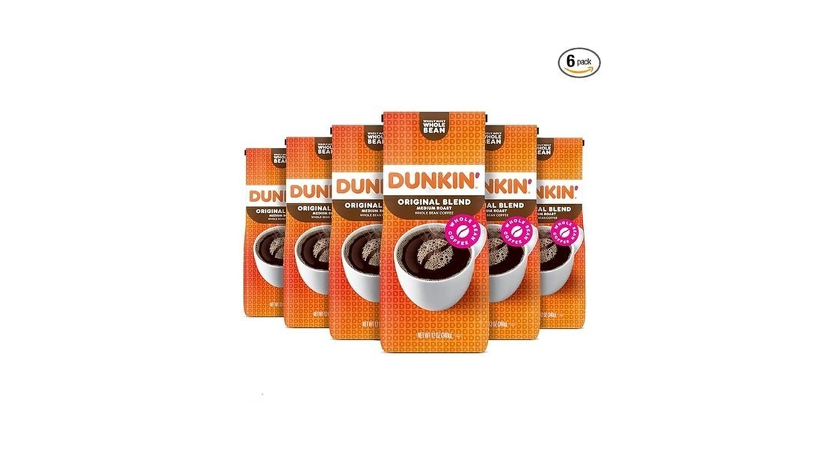 Dunkin' Original Blend Medium Roast Whole Bean Coffee, 12 Ounces