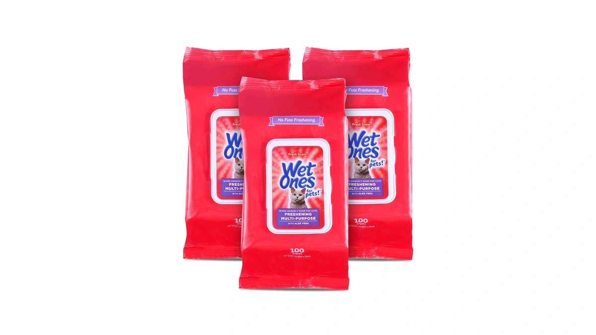 Wet Ones For Pets Freshening Multipurpose Wipes For Cats With