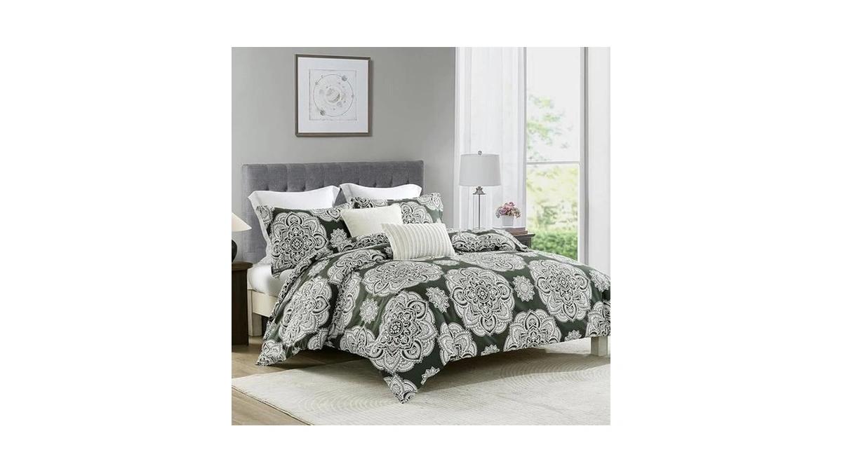 Bedduvit Duvet Cover Queen Size - 3pcs Damask Stylish Queen