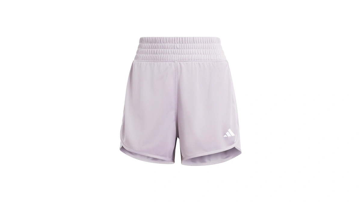 Adidas Women's Pacer Essentials Knit High Rise Shorts, Preloved Fig,