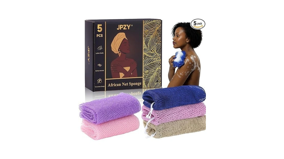 African Sponge Net 5-piece Exfoliating Scrub Is Suitable For All
