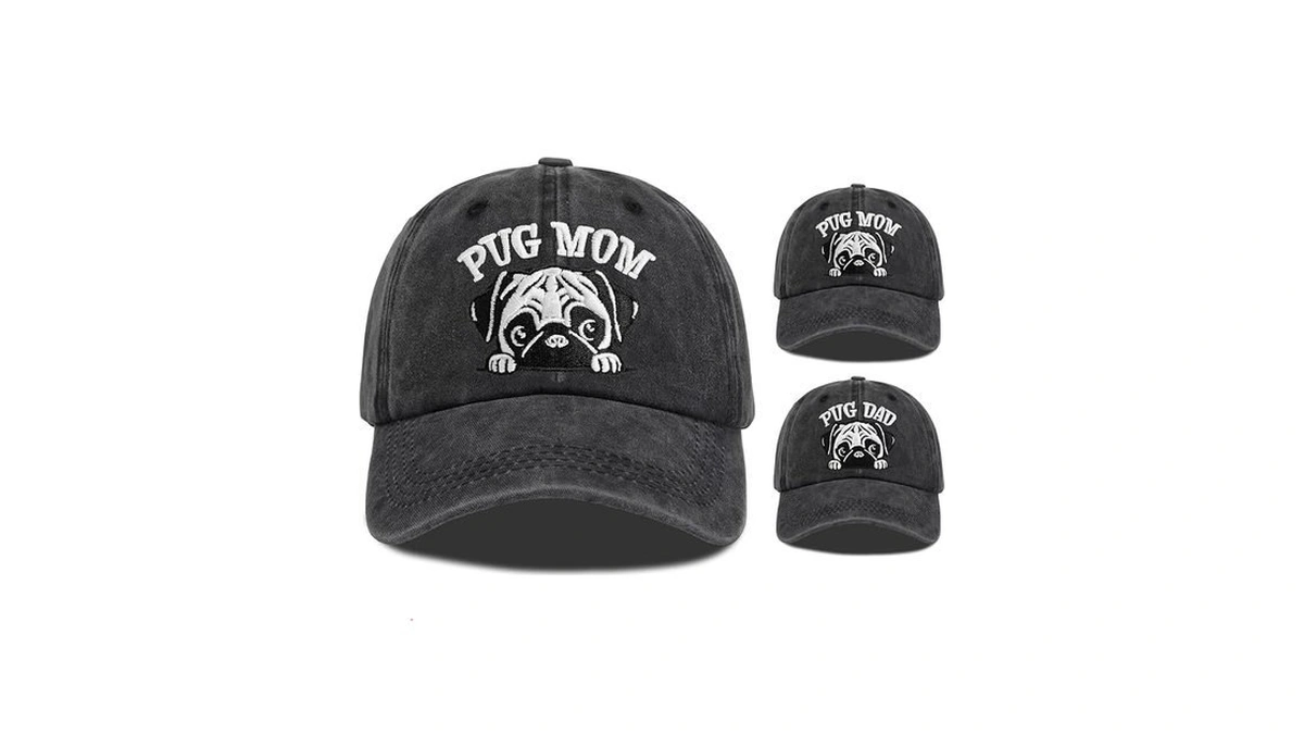 Pug Mom Gifts For Women, Pug Dad Baseball Caps, Adjustable