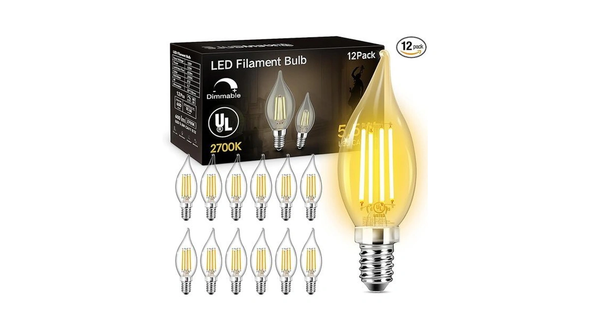 Daybetter E12 Led Bulb Dimmable, Chandelier Light Bulbs, Candelabra Light