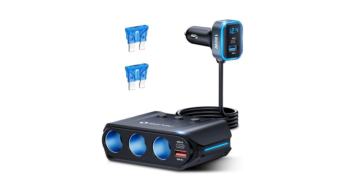 7 In 1 Cigarette Lighter Splitter,sonru 180w (max 192w) Cigarette