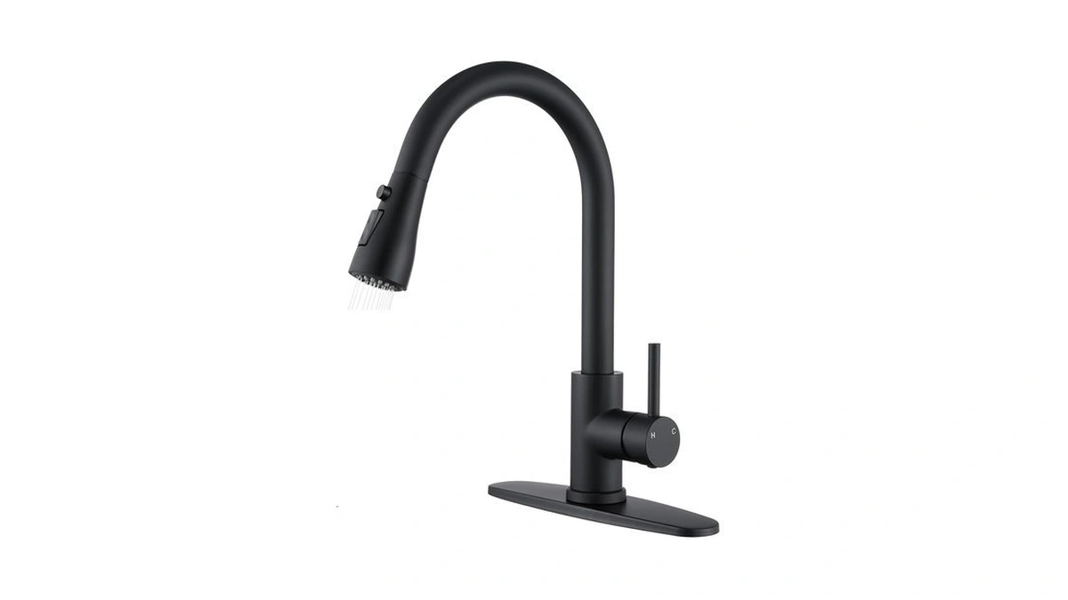 Aiodzlfd Matte Black Kitchen Faucets With Pull Down Sprayer, Kitchen