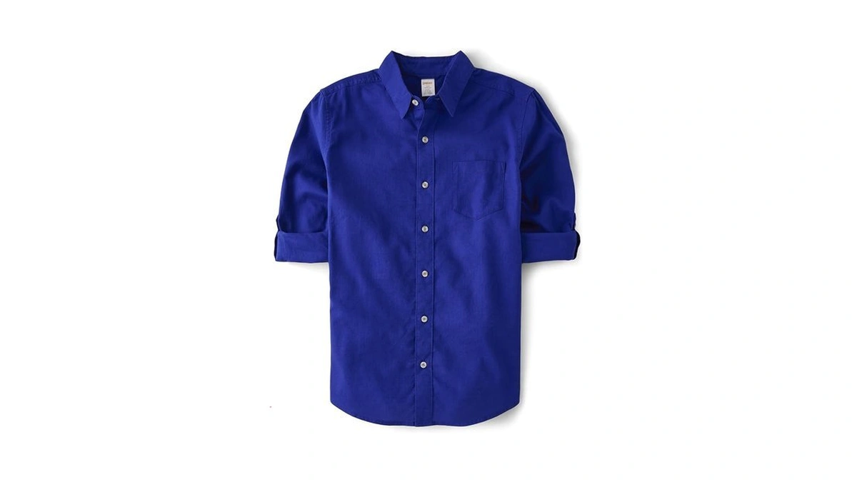 Gymboree,long Sleeve Linen Woven Button Up Shirt,navy Narrows,xxlarge (adult)
