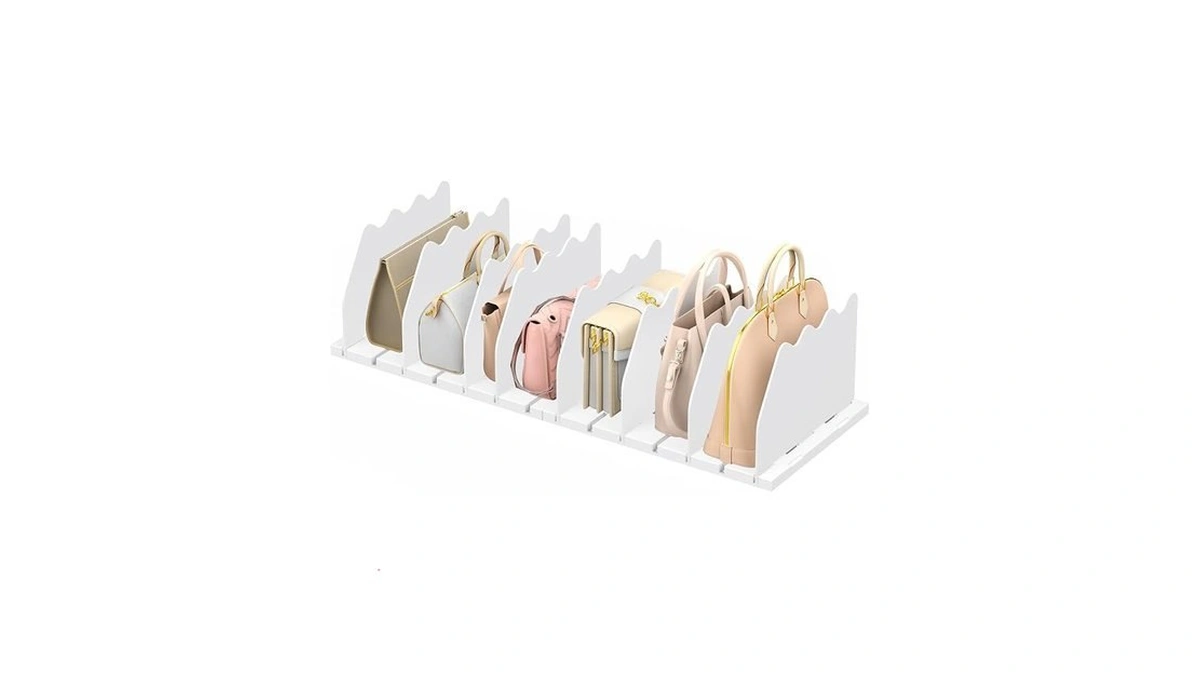 Ronlap Purse Storage Organizer For Closet, White Closet Bag Storage