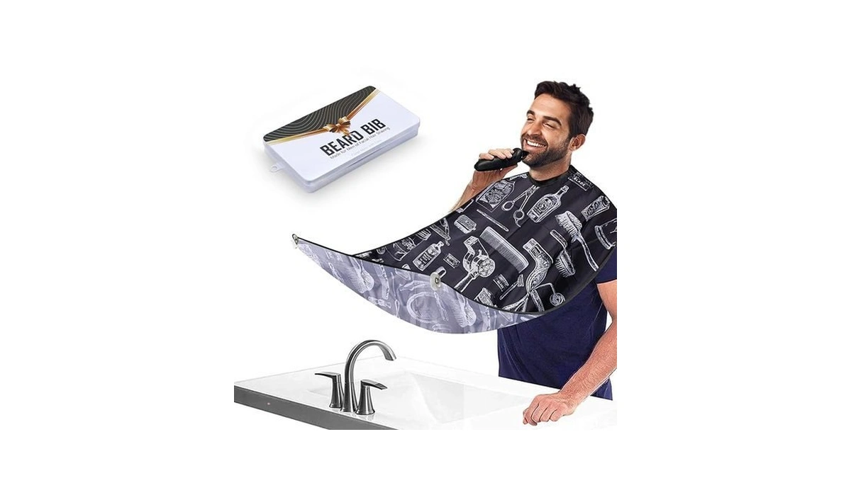 Showvigor Beard Bib Beard Apron, Gift Beard Trimming Catcher Bib