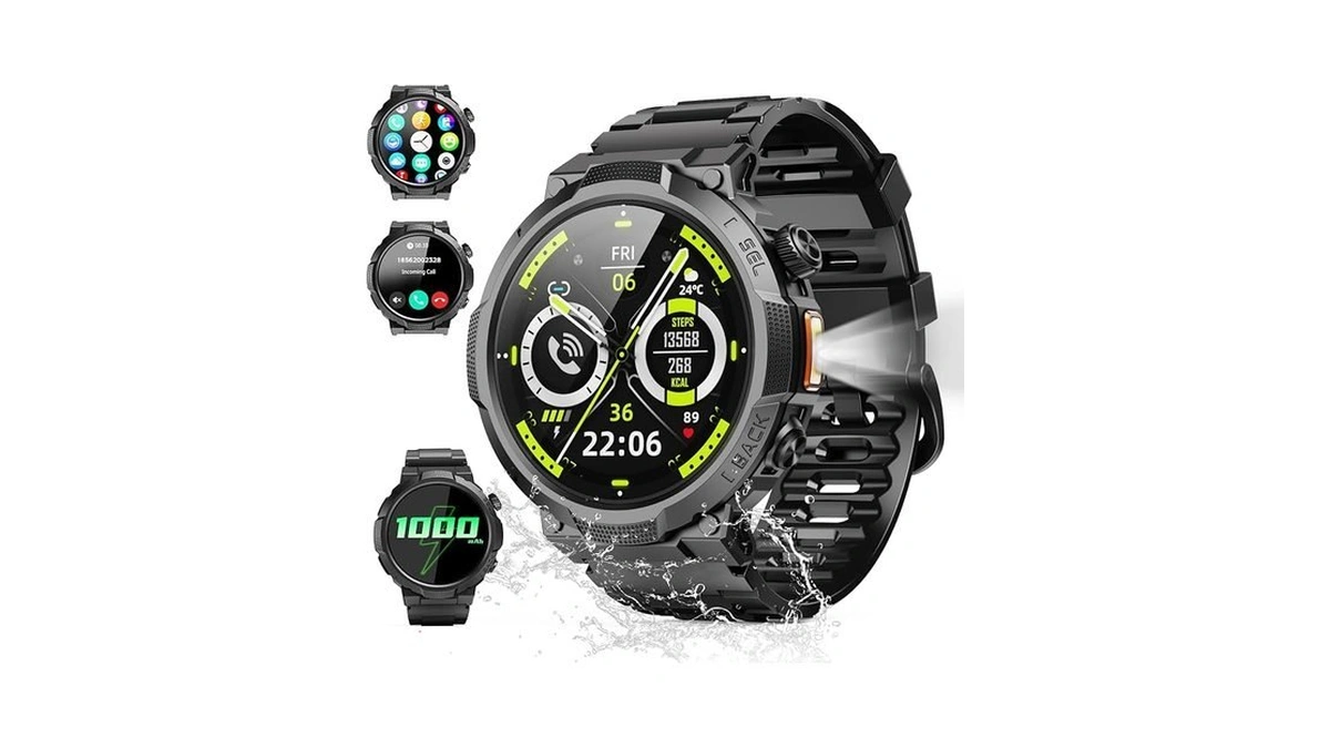 Smart Watches For Men (answer/make Call), 1.53" Hd Military Smartwatch,