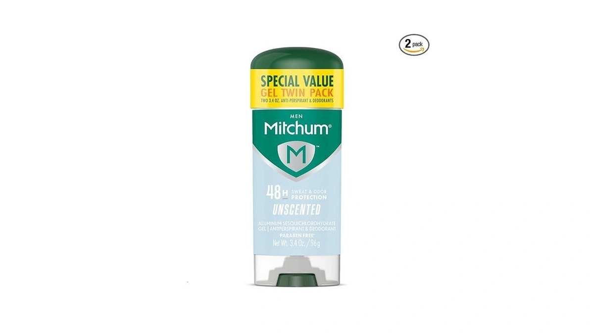 Mitchum Men’s Triple Odor Protection Antiperspirant & Deodorant Gel, Unscented,