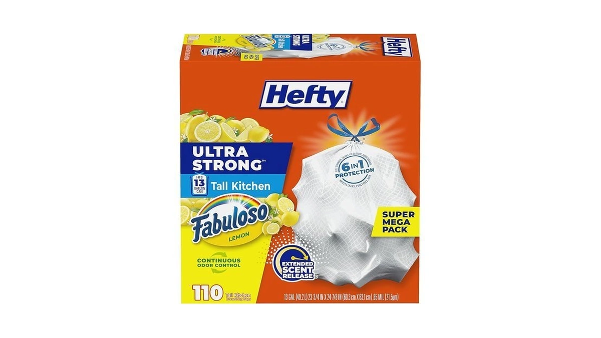 Hefty Ultra Strong 13 Gallon Trash Bags, Tall Kitchen Trash