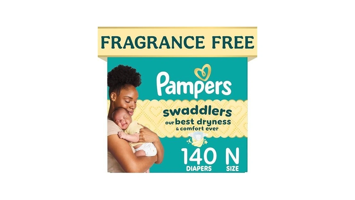 Pampers Swaddlers Newborn Diapers, Size Newborn (10 Lbs), 140 Count,