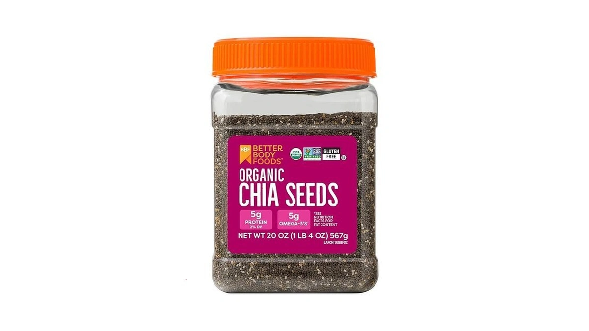 Betterbody Foods Organic Chia Seeds With Omega-3, Non-gmo, Gluten Free,