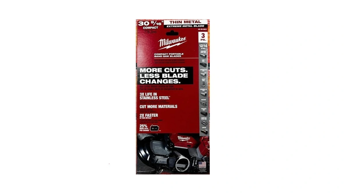 Milwaukee 48-39-0631 30-9/16" 12/14 Tpi Compact Extreme Thick Metal Band