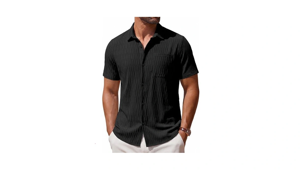 Magnivit Mens Short Sleeve Shirts Button Up Men's Summer Casual