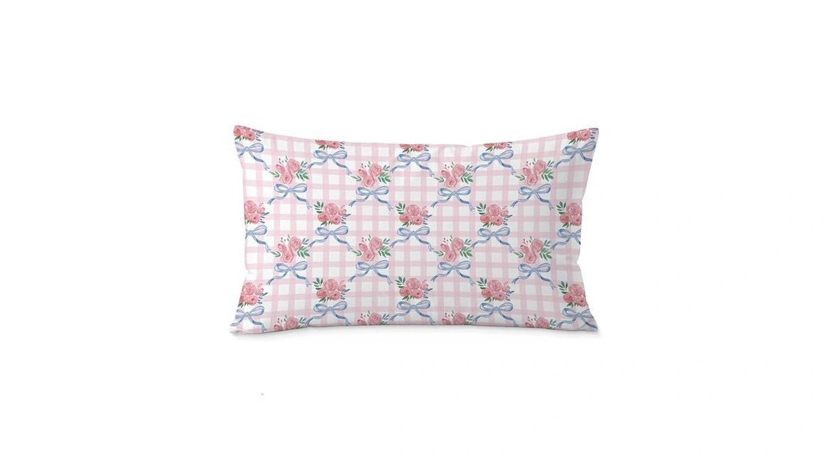 Fuasei Coquette Blue Bow Pillow Covers 12x20, Coquette Room Decor,