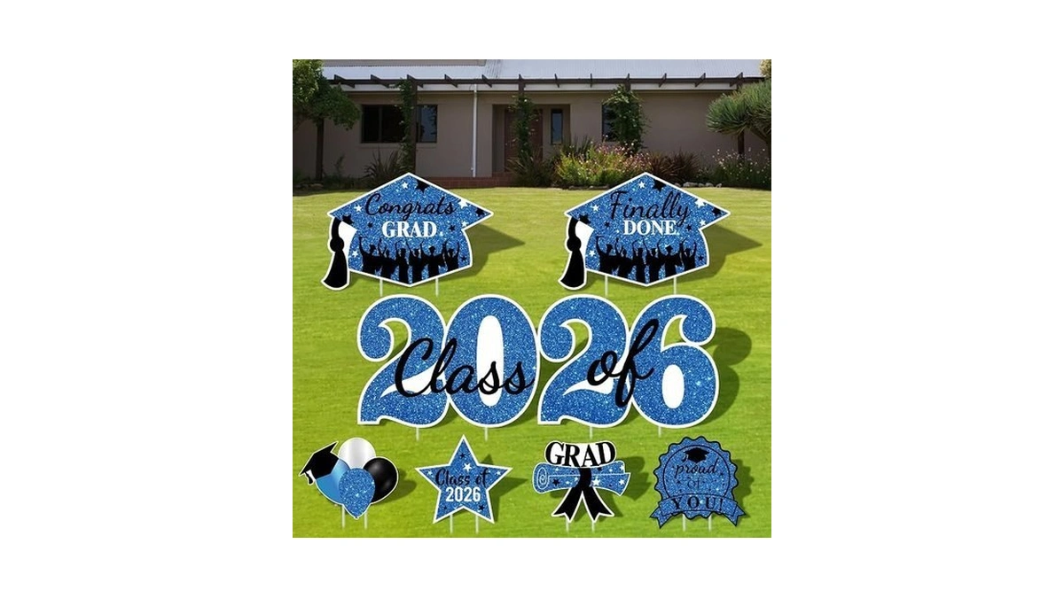 2026 Graduation Yard Sign Stakes Decorations - Congrats Grad Class