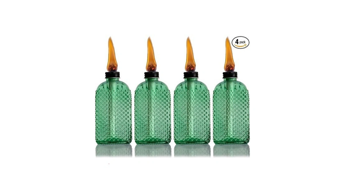 Citronella Torches Outdoor 4 Pcs - Tabletop Torches For Patio