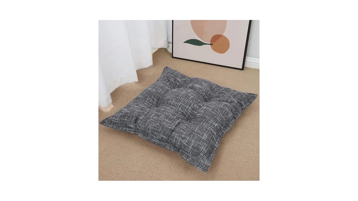 Sinsosso Large Floor Pillow 22", Thickened Bite-size Memory Foam Square