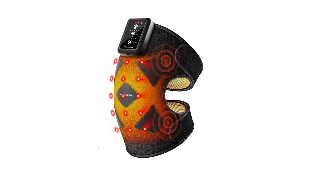 Kingpavonini Knee Massager With Heat And Red Light Therapy, 4-motor
