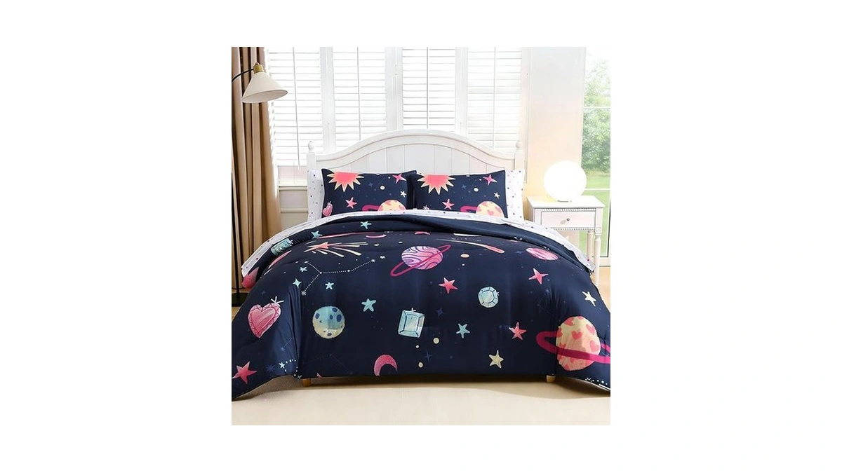 Amberspace Full Size Comforter Sets Planet, Space Bedding Set For