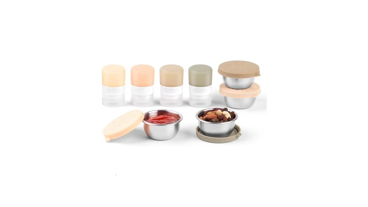 Micebay 8-pack Salad Dressing Container To Go, 1-oz Silicone Small