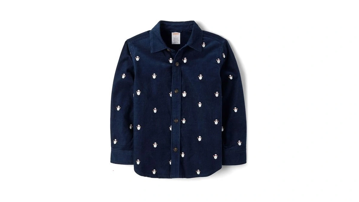 Gymboree,and Toddler Long Sleeve Button Up Shirts,tidal Snowmen,4t
