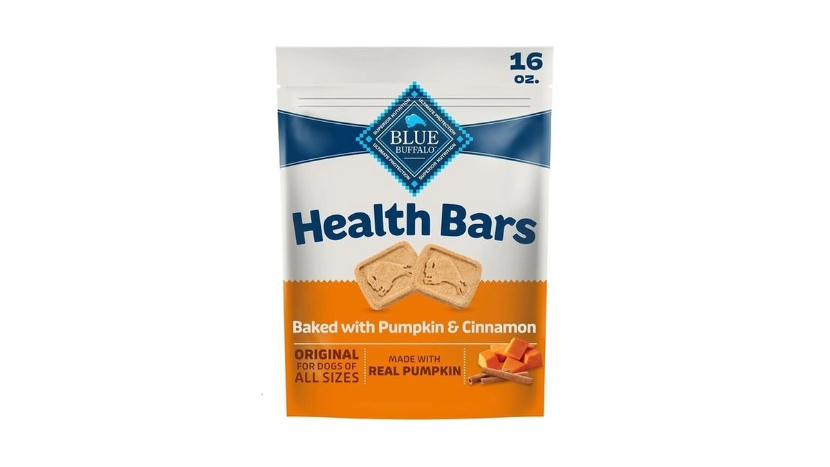 Blue Buffalo Health Bars Pumpkin & Cinnamon Crunchy Dog Biscuits,