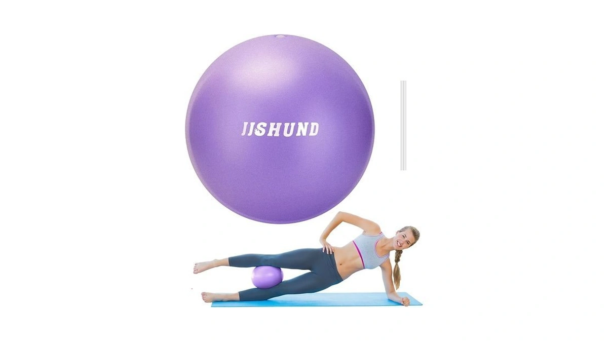Jjshund Pilates Ball, 9,8 Inch Purple Small Exercise Mini Soft