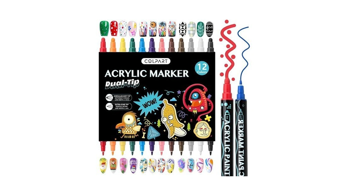 Nail Art Pens Set - 12 Colors Nail Art Markers
