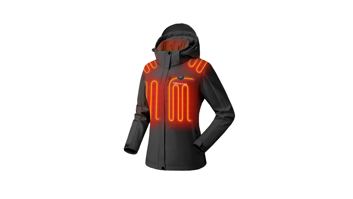 Venustas Women's Heated Jacket With Battery Pack, Waterproof & Windproof