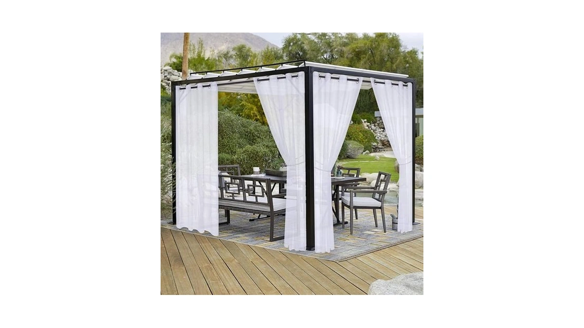 Lordtex Burlap Linen Look Outdoor Curtains For Patio - 2