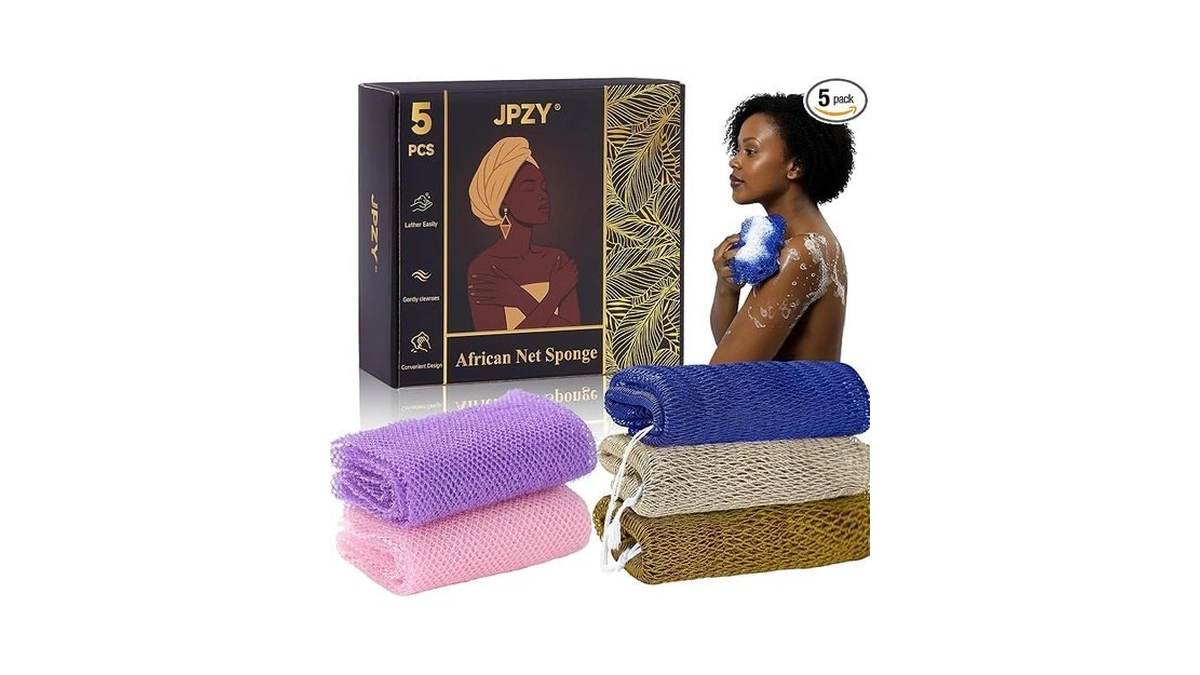 African Sponge Net 5-piece Exfoliating Scrub Is Suitable For All