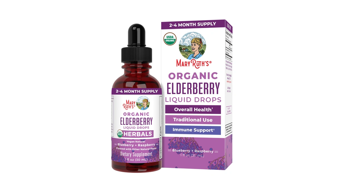 Maryruth's Elderberry Liquid Drops For Adults & Kids | Immune