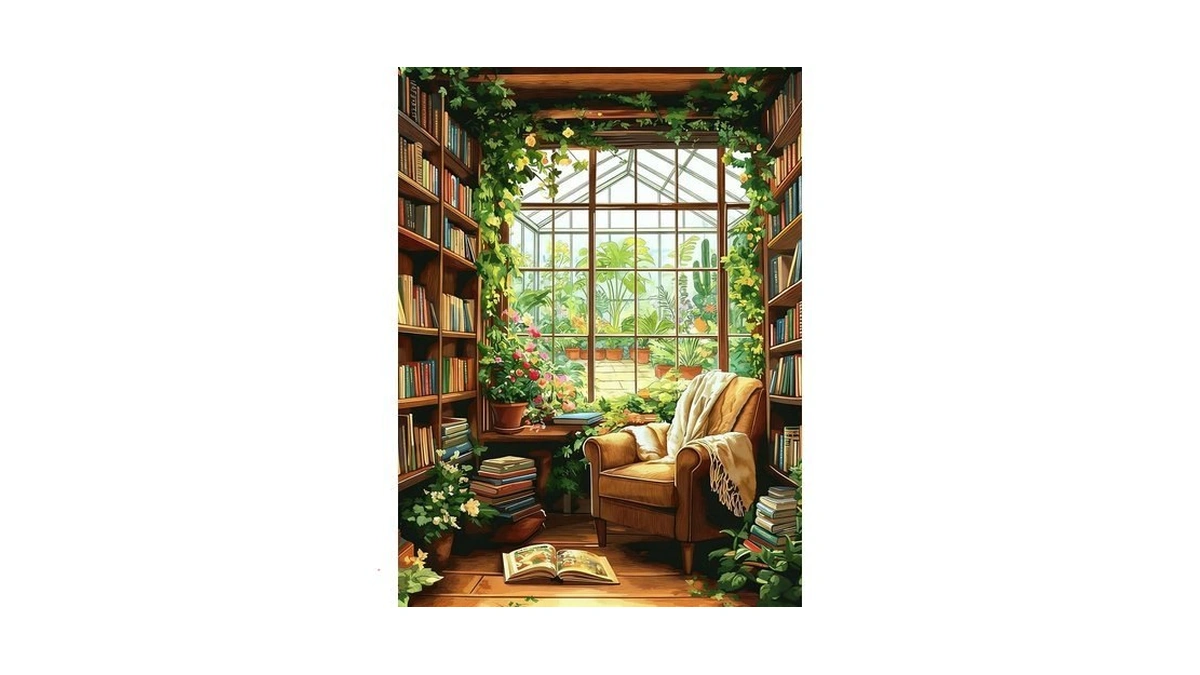 Arttoplus Books Diamond Art Kits For Adults- Bookshelves 5d Diamond