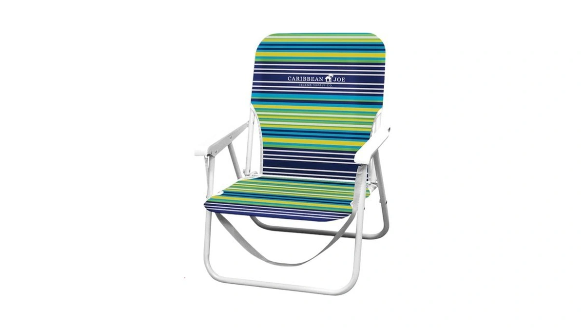 Caribbean Joe Folding Beach Chair, 1 Position Lightweight And Portable