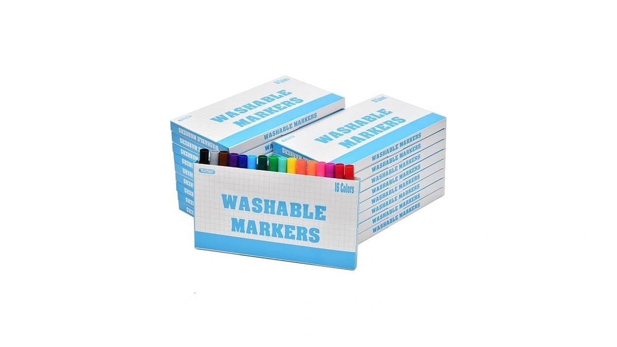 Rarlan Washable Markers Bulk, Classroom Pack, 16 Colors 18 Boxes