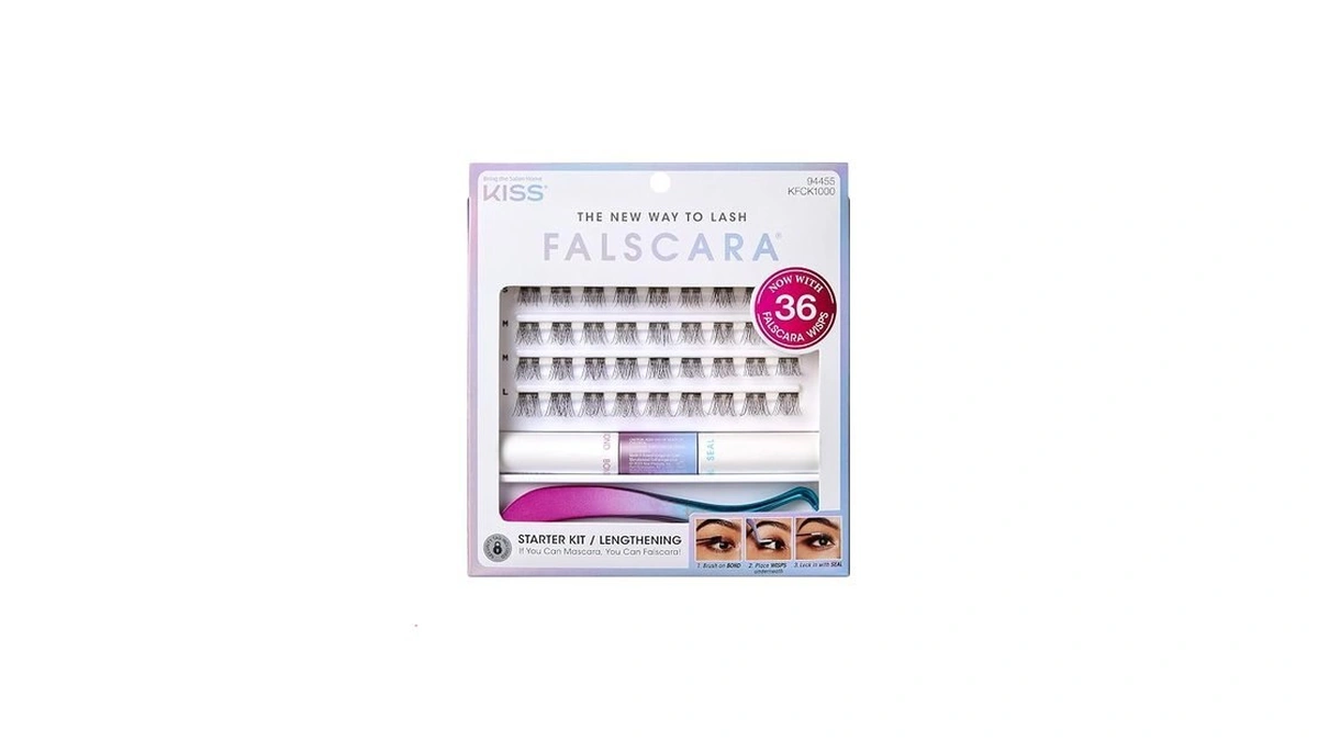 Falscara Lash Clusters Kit, 36 Black Band At-home Lash Extensions