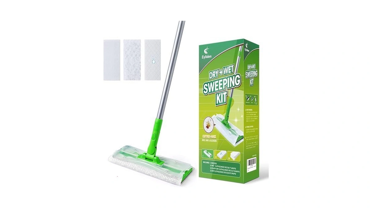 Eyliden Sweeper Mop With 36 Refills - 3 Types Of