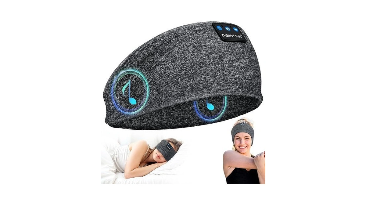 Zhenyemei Sleep Headphones Wireless Bluetooth 5.4 Headband, Sports Earphones Sleep