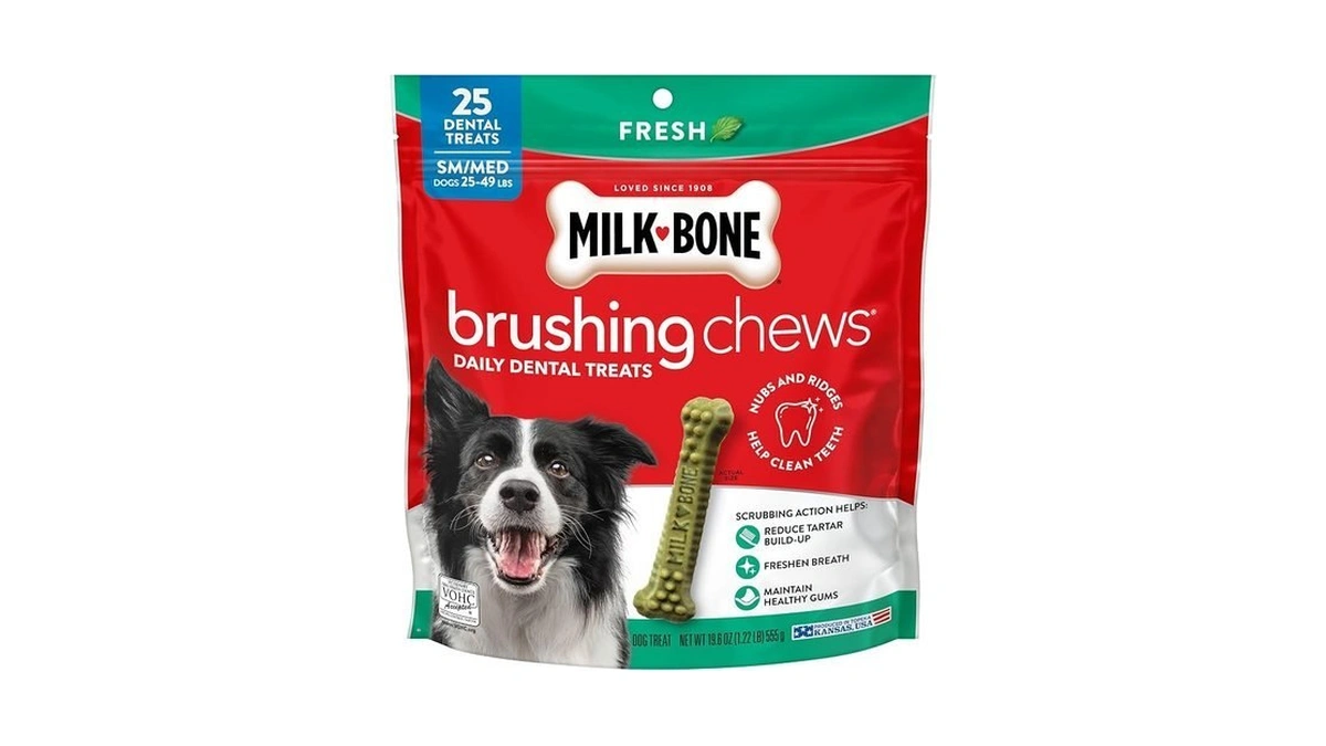 Milk-bone Brushing Chews Original Chicken Flavor Daily Dental Dog Treats,