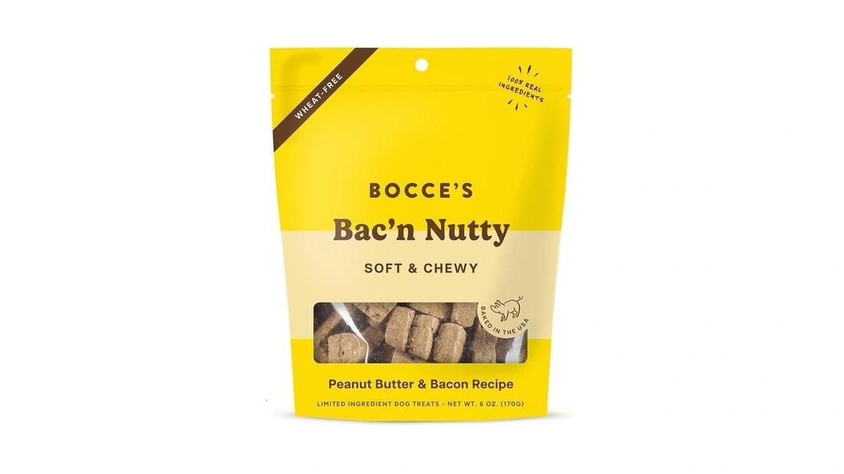 Bocce's Bakery Bac'n Nutty Soft & Chewy Dog Treats, Wheat-free