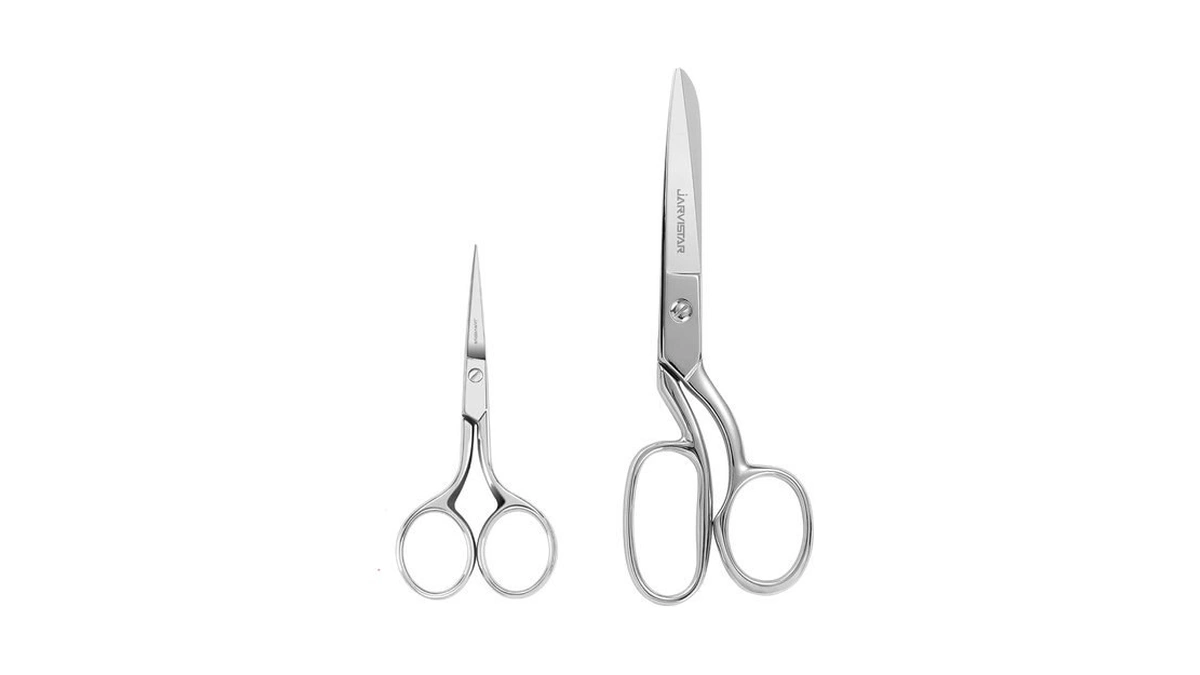 Jarvistar 2 Pack Heavy Duty Fabric Scissors: Stainless Steel, Sharp