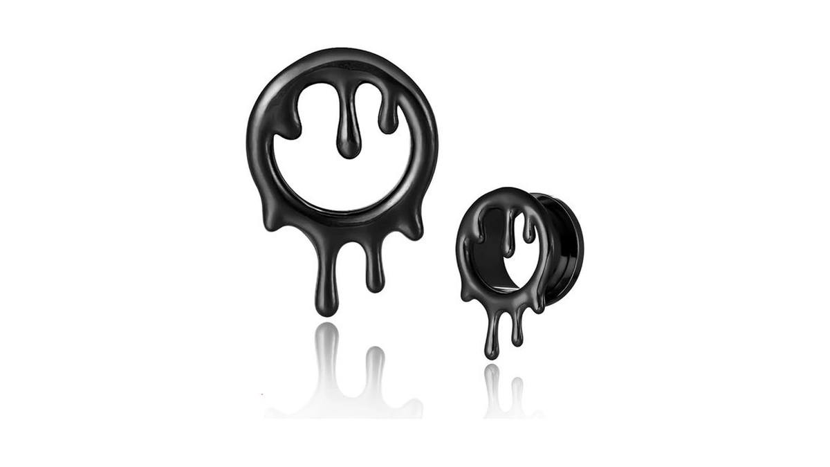 Twolobes 2pcs Cool Drops Ear Gauges For Stretched Lobe Hypoallergenic