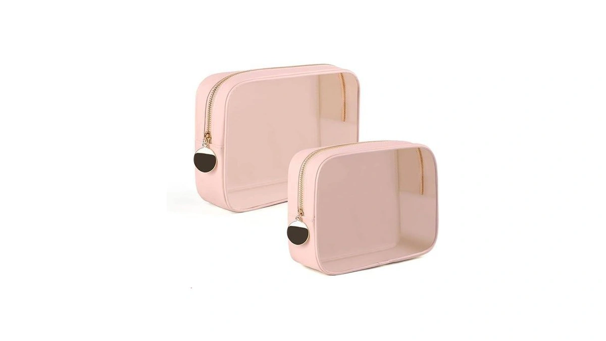 Yopcdj 2pcs Clear Makeup Bag Set, Waterproof Tpu Purse Organizer