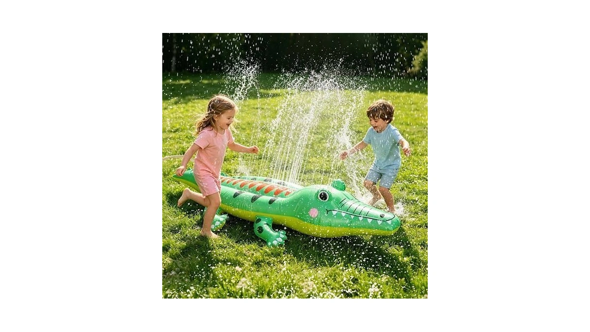 Sprinkler For Kids Large Inflatable Crocodile Water Toys, Kids Sprinklers