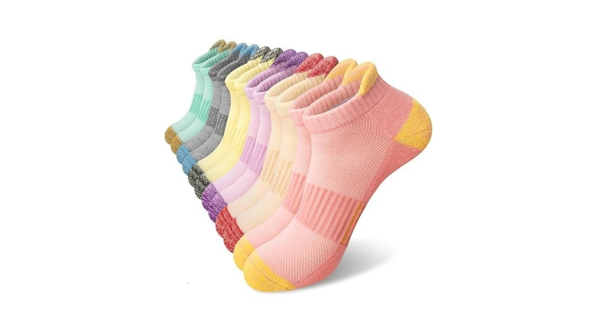 Ysense 6 Pairs Womens Ankle Socks Cotton Running Socks For