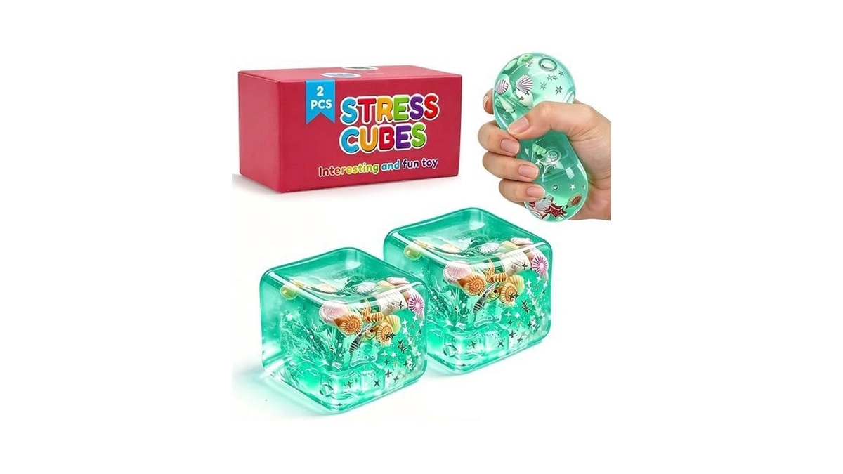 Stress Cube Squishy 2 Pack - Gifts For Men Women