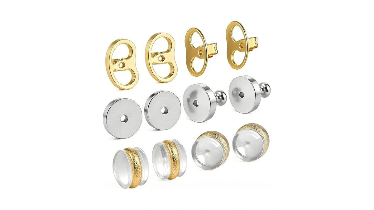 6 Pairs Locking Earring Backs For Droopy & Heavy Earrings,