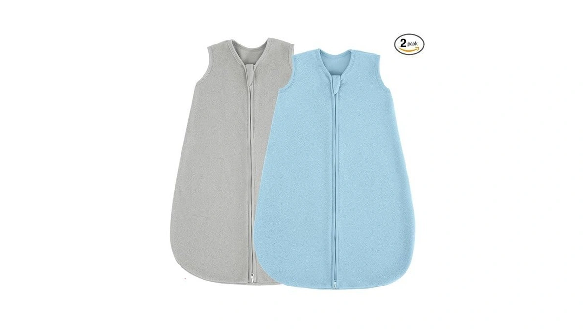 Jellymoni Fleece Baby Sleep Sack 6-12 Months, 2 Pack 1.5